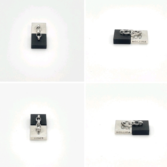 Louis Vuitton Damier Wood Monogram Cufflinks W/Box - Picture 7 of 16